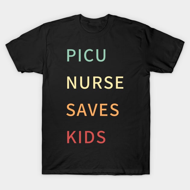 picu nurse! retro colours typographic design T-Shirt by rock-052@hotmail.com